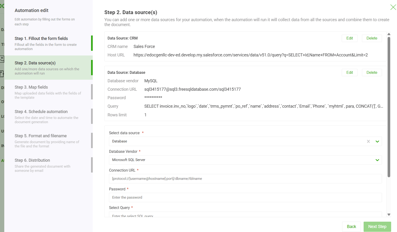 SQL Document Automation