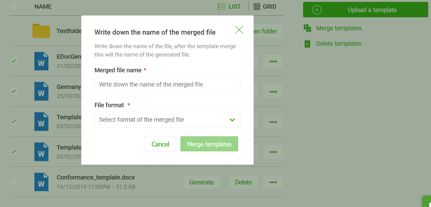 Screenshot showing group templates configuration step 2